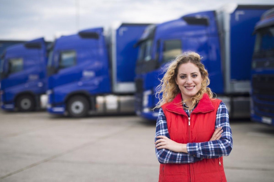 Chauffeur voor een vloot vrachtwagens